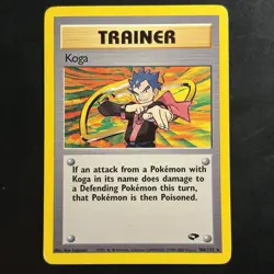 Pokemon Vintage Non-Holo Rare Koga 106/132 Gym Challenge Wotc 2000 - Image 1