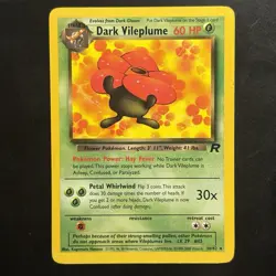 Pokemon TCG Vintage Non Holo Rare Dark Vileplume 30/82 WotC - Image 1