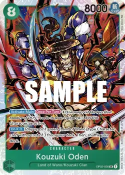 One Piece Kouzuki Oden (OP02-030/258) OP02 Paramount War NM FOIL - Image 1