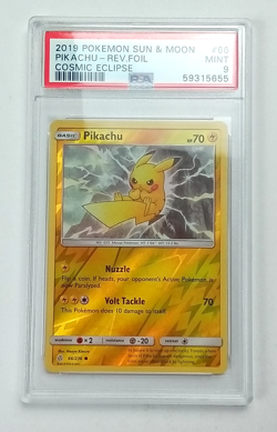 Pikachu 66/236 Cosmic Eclipse Reverse Holo PSA 9 Pokemon Card 2019 - Image 1