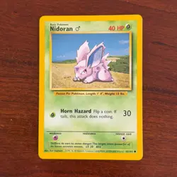 Nidoran 55/102 Common Base Set 4th Print 1999-2000 UK Pokemon Card - Image 1