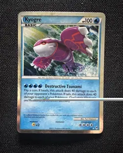Poison TCG Kyogre Call Of Legends Shiny Holo Card Ungraded Unverified - Image 1