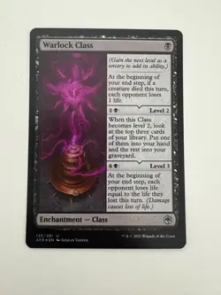 Warlock Class Foil MTG Magic the Gathering Card NM Near Mint AFR - Image 1