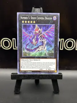 DANE-EN092 Number 5: Doom Chimera Dragon Super Rare 1st Ed LP Yugioh Card HOLO - Image 2