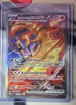 Pokemon TCG Moltres EX Team Rockets Card 229/182 Sir Destined Rivals - Image 1