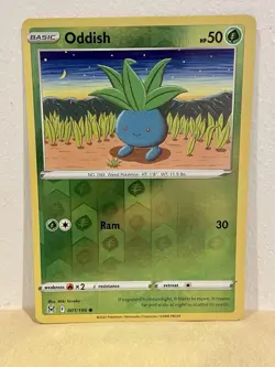 001/196 Oddish : Reverse Holo : Pokemon TCG Card : SWSH-11 Lost Origin Common - Image 1