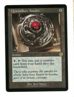 MTG Quicksilver Amulet The Brothers' War Retro Frame Artifacts Magic Gathering - Image 1