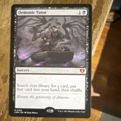 Wizards of the Coast Demonic Tutor Commander Masters Sorcery Black Mythic - Image 1