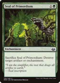 MTG Magic the Gathering Seal of Primordium (135/270) Modern Masters 2017 LP - Image 1