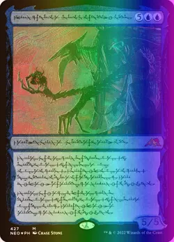 Jin-Gitaxias, Progress Tyrant (427/606) Kamigawa Neon Dynasty LP FOIL- ETCHED - Image 1