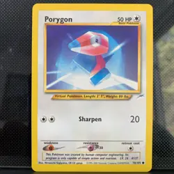 Pokemon TCG Porygon 78/105 Neo Destiny NM Hiromichi Sugiyama Vintage CR CG gangs - Image 1