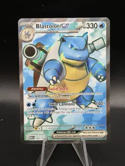 Pokemon TCG Blastoise EX Full Art 184/165 Scarlet Violet 151 Full art 2023 FD3 - Image 1