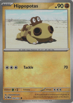 Hippopotas (Poke Ball Pattern) 052/131 Pokemon Prismatic Evolutions NM - Image 1