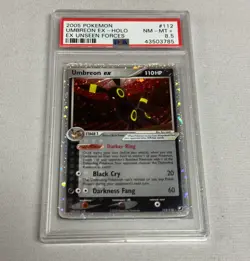 Umbreon ex PSA 8.5 Unseen Forces Pokemon Holo 2005 - Image 1