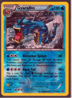 2015 POKEMON GYARADOS 20/98 XY ANCIENT ORIGINS- RARE REVERSE HOLO-NM - Image 1