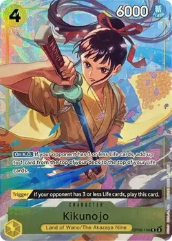 One Piece TCG Best Selection Vol 2 Kikunojo OP06-104 (Parallel / Alt Art) - Mint - Image 3