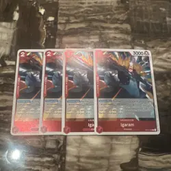 FULL PLAYSET: Igaram One Piece OP04-002 Kingdoms of Intrigue Foil x4 - Image 1