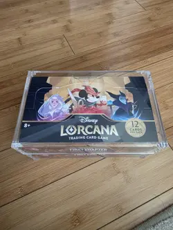Disney Lorcana The First Chapter SEALED Booster Box First Wave Acrylic Case x 2 - Image 1