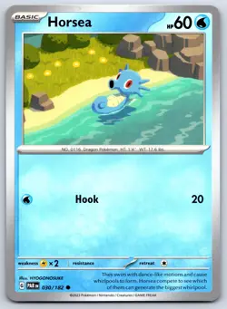 Horsea - Paradox Rift PAR EN 030/182 Hyogonosuke Pokemon TCG Card NM - Image 1