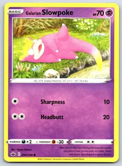 Galarian Slowpoke - Chilling Reign 054/198 Naoyo Kimura Pokemon TCG Card NM - Image 1