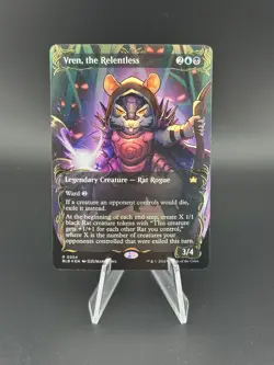 Vren, the Relentless (Borderless) (Raised Foil) Bloomburrow Foil MTG Card NM - Image 1