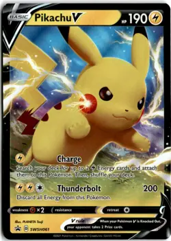 Pikachu V - Promo SWSH: Sword & Shield Promo Cards SWSH061 NM - Image 1