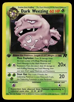 Pokemon Card - Dark Weezing Team Rocket 31/82 Rare 1st Edition - Image 1