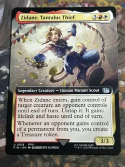 MTG - 1x Zidane, Tantalus Thief - Extended Art Final Fantasy NM - Image 1