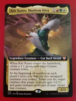 1x Kitt Kanto, Mayhem Diva | Extended Art | New Capenna Commander | MTG Magic - Image 1
