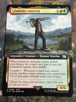 MTG - 1x Gladiolus Amicitia - Extended Art Final Fantasy NM - Image 1