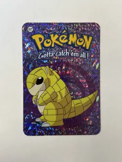 Pokemon Vintage Vending machine Sticker HOLO Prism 2000 Nintendo #027 Sandshrew - Image 1