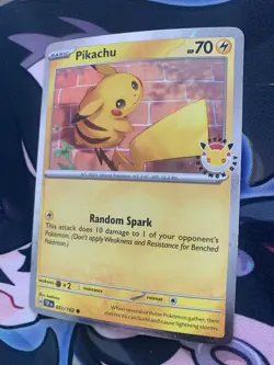 Pokemon TCG - Pikachu 051/162 (Pokemon Day 2026 stamp) Promo Card - Image 3