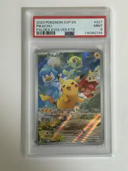 2023 POKEMON SVP EN-SV BLACK STAR PROMO #027 PIKACHU PSA 9 - Image 1