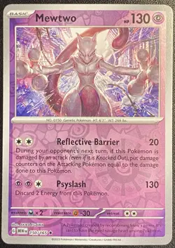 Mewtwo Reverse Holo Rare 150/165 Pokemon TCG Scarlet & Violet 151 - Image 1