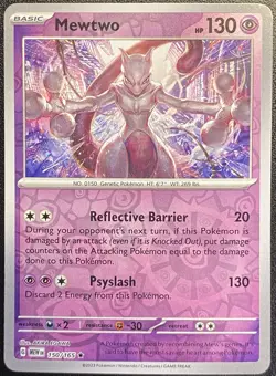 Mewtwo Reverse Holo Rare 150/165 Pokemon TCG Scarlet & Violet 151 - Image 2