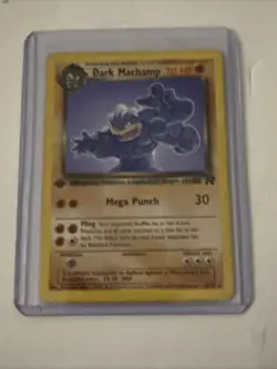 Dark Machamp 27/82 Pokemon TCG Team Rocket 1st Edition Regular Vintage 2000 LP - Image 1