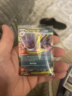 Pokemon TCG Holo Mega Gengar EX W/ Sleeve PHANTASMAL Flames - Image 2