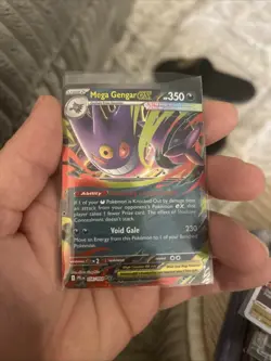 Pokemon TCG Holo Mega Gengar EX W/ Sleeve PHANTASMAL Flames - Image 3