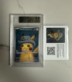 Pokemon BGS 9,5 Pikachu with Grey Felt Hat x Van Gogh #085 Promo 2023 English - Image 2