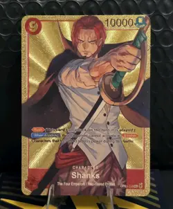 One Piece Shanks Gold Foil Fan Art Collector Card TCG - Image 1
