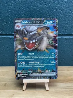 Mabosstiff EX 086 Jumbo Oversized Black Star Promo SVP Pokemon Card Holo - Image 1