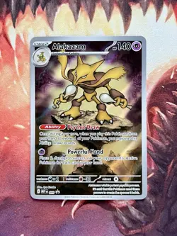 Pokemon Alakazam 009 Mega Evolution Holo Black Star Promo Card NM 🥄 - Image 1