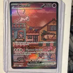 Pokemon Mew EX 053 Scarlet & Violet Promo Full Art Holo Card 180 HP EX - Image 1