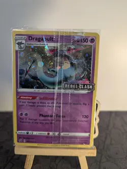 Pokemon TCG Dragapult 091/192 Rebel Clash Stamped Promo Card Sealed - Image 1