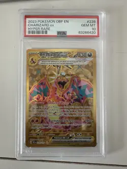Pokemon TCG Charizard EX Obsidian Flames Hyper Rare Card 228/197 PSA 10 Gem Mint - Image 1
