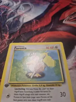 Farfetch'd Porenta 27/102 Uncommon Base Set 1st Edition GERMAN Pokemon Card LP - Image 2