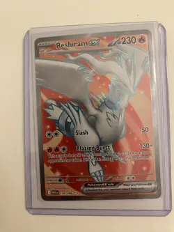 RESHIRAM EX 158/086 POKEMON CARD w/ SLEEVE AND TOP LOADER - Image 1