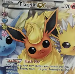 Rare Flareon EX Pokemon Card 170 RC28/RC32 Radiant Collection Pokemon TCG - Image 2