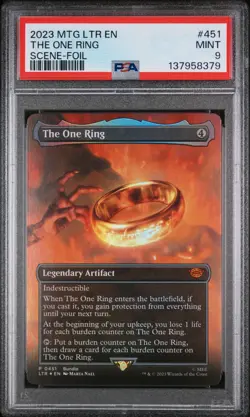 2023 Magic the Gathering THE ONE RING Scene-Foil #451 PSA 9 LOTR - Image 1
