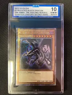 2023 Yu-Gi-Oh! TCG Red-Eyes Black Dragon Quarter Century TN23-EN003 - ISA 10 - Image 1